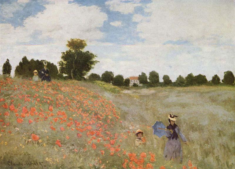 Claude Monet Poppies Blooming, oil painting picture